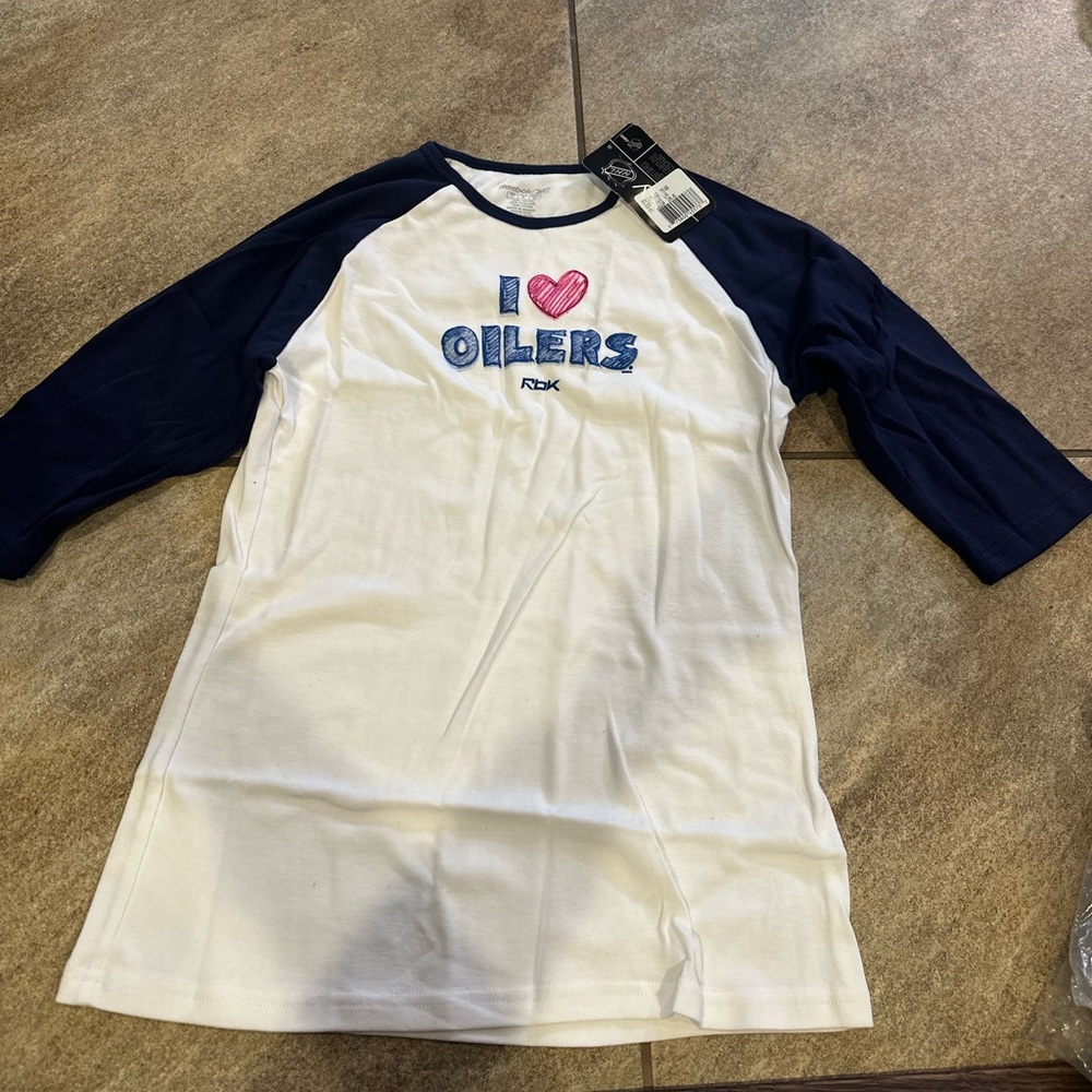 I love the oilers quarter sleeve t shirt